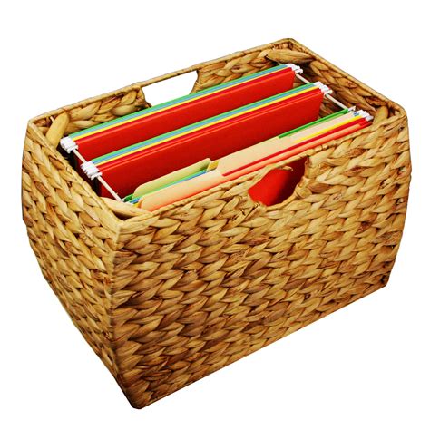 Pangaea Seagrass Basket Storage Wicker For Hanging File Folder With