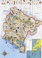 Large detailed tourist map of Montenegro with roads | Montenegro ...