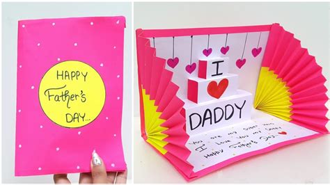 beautiful handmade father s day pop up greeting card last minute father s day t t for