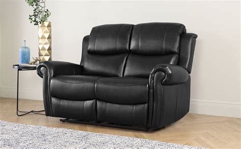 Hadlow Black Leather Seater Recliner Sofa Only Furniture Choice