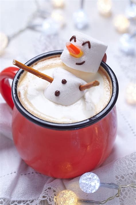 Snowman Hot Chocolate Christmas Party Food Easy Christmas Treats My