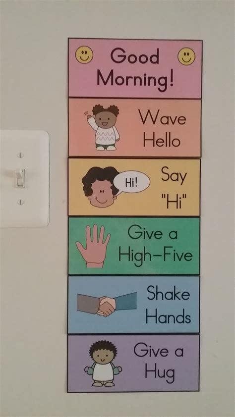 Great Visual For Morning Greetings Greeting Sign Responsive Classroom Preschool Classroom