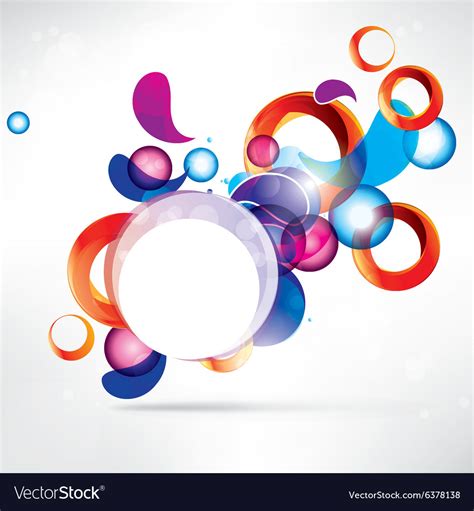 Abstract Circles Colored Design Royalty Free Vector Image