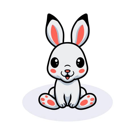 Premium Vector Cute Little Rabbit Cartoon Sitting