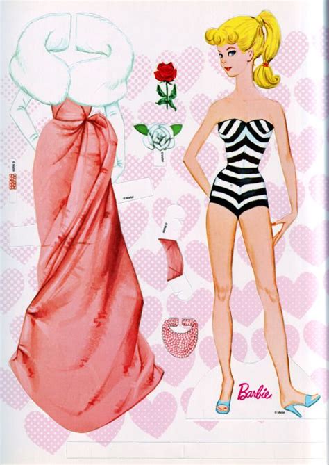 1962 Barbie And Ken Vintage Paper Dolls Lalki Papierowe Barbie I Ken Z