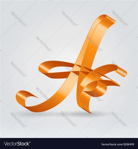Silk Ribbon Letter Abc Royalty Free Vector Image