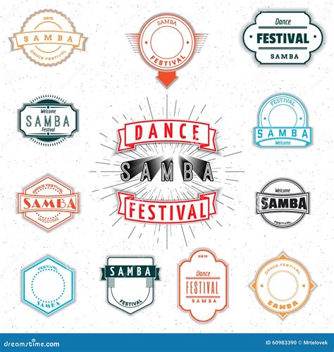 Dance Festival Insignia And Labels For Any Use Stock Vector