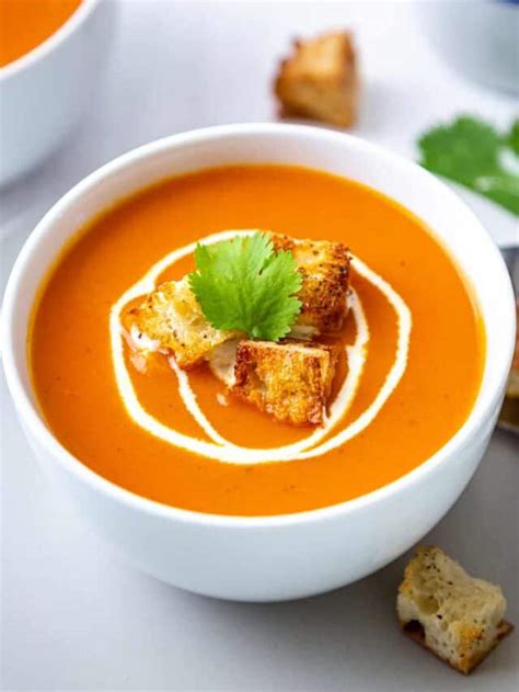 Best Creamy Vegan Tomato Soup Recipe Shweta In The Kitchen
