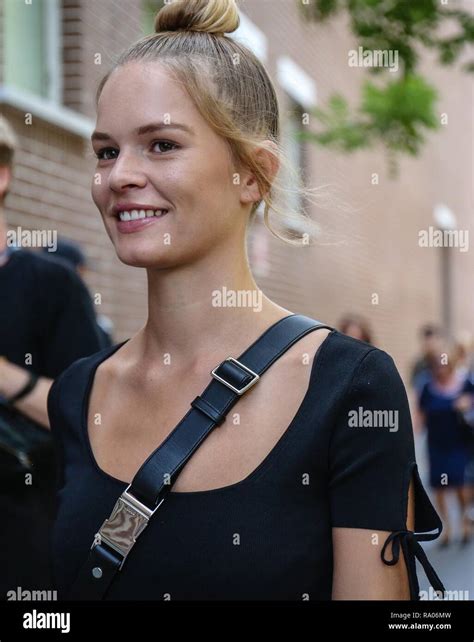milan italy september 20 2018 model anna ewers on the street during the milan fashion week