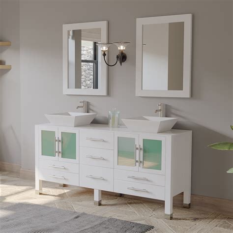 .basin bathroom vessel sinks vanities european bathroom sinks. White Oak Wood and Trim Porcelain Vessel Sink Double ...