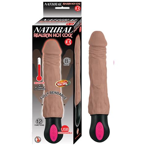 Natural Realskin Hot Cock 3 Fully Bendable 12 Function Usb Cord Inclu