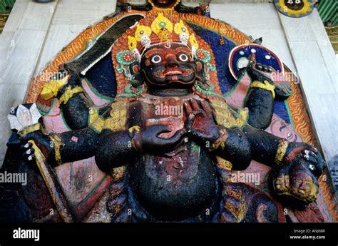 Kal Kala Bhairav Bhairav Divinity Statue Durbar Square Kathmandu Nepal