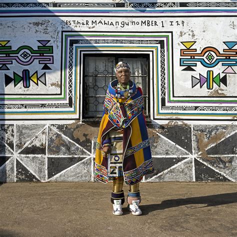 Reinventing Resistance The Ndebele Tribes Geometric Wall Art Elephant