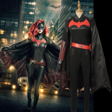 Costumes Batwoman Batgirl Kathy Kane Cosplay Costume Jumpsuit Cape