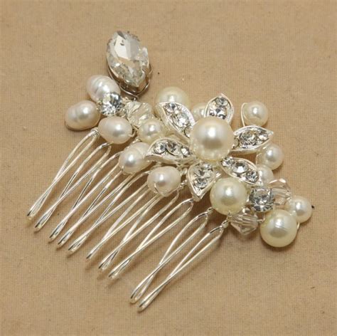 Vintage Inspired Pearls Bridal Hair Comb Pearl Hair Comb Wedding Hair