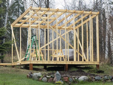 Shed Roof Framework Home Building Plans 60256