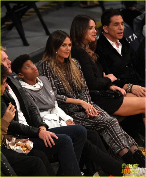 Heidi Klum Son Henry Sit Courtside At The Lakers Game Photo Celebrity Babies