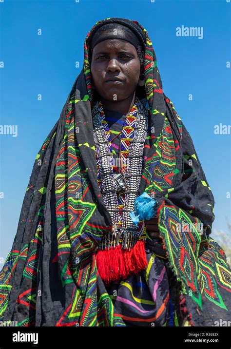 Portrait Of An Issa Tribe Woman With A Beaded Necklace Afar Region