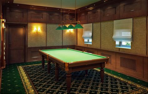 Billiard Room With Luxury Design For Awesome And Fabulous Billiard Room