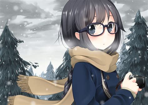 Anime Character Girl Wearing Glasses Black Hair And Hot Anime Girl Vrogue