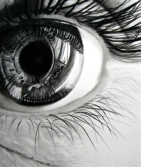 Charcoal Eye Drawing Seen Deviantart Eye Eyes Drawing Photography