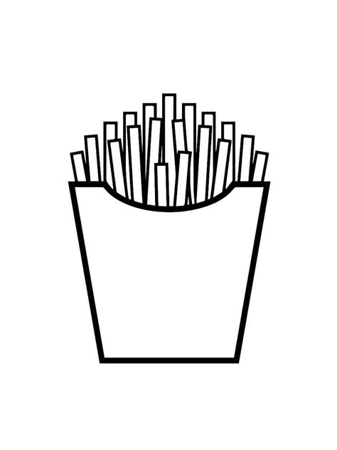 French Fries Coloring Page Free Printable