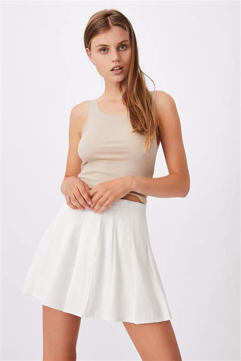 Pleated Tennis Mini Skirt White Cotton On Skirts