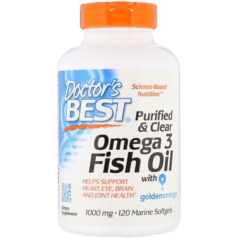Doctors Best Purified And Clear Omega 3 Fish Oil With Goldenomega 1000