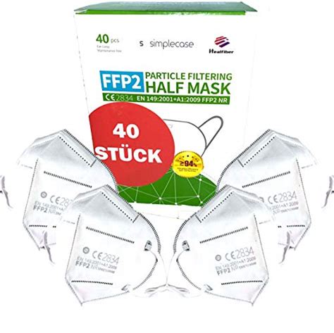 Durch die faltform und den flexibel anpassbaren nasenclip ist diese gesichtsmaske komfortabel und leicht zu verstauen. Simplecase FFP2 Maske, Atemschutzmaske ...