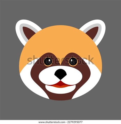 Cute Cartoon Red Panda Face Stock Vector Royalty Free 2279295077