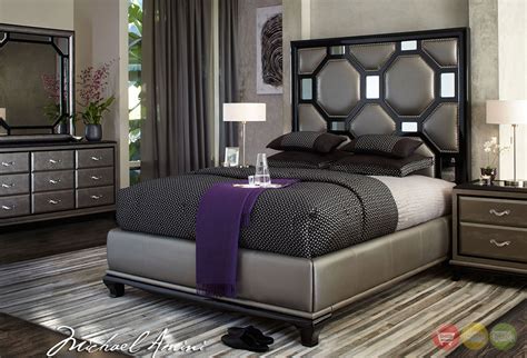 Michael Amini After Eight Modern Upholstered Bedroom