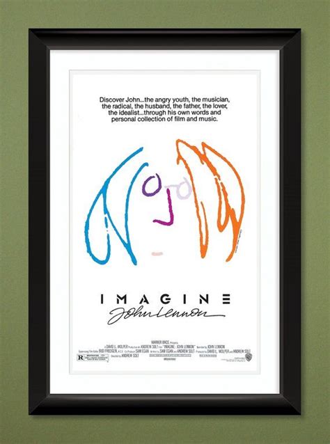 Imagine John Lennon 1988 Movie Poster 12x18 Heavyweight Art Etsy