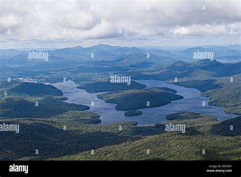 Lake Placid View From Whiteface Mountainadirondacks Stock Photo Alamy