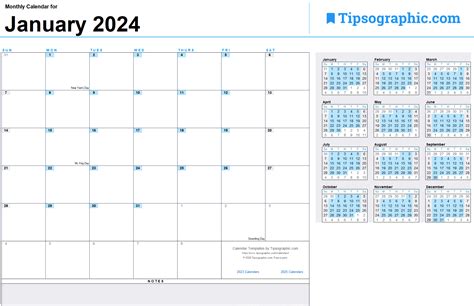 2024 Monthly Calendar Excel Tipsographic