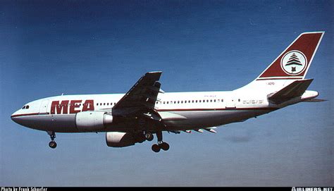 Airbus A310 203 Middle East Airlines Mea Aviation Photo 0078636