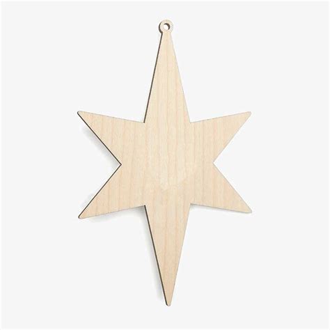 Wooden Star Shape Christmas Craft Shapes To Paint And Decorate