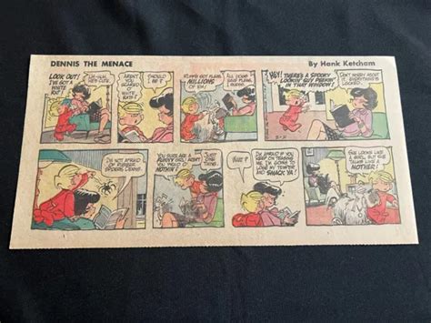 03 Dennis The Menace By Hank Ketcham Lot Of 5 Sunday Third Page Strips