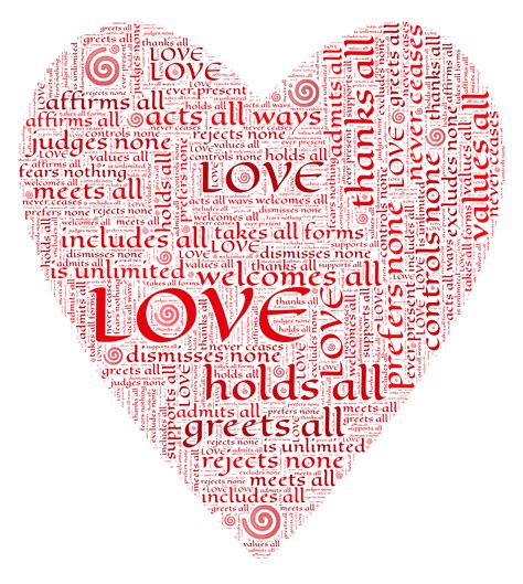 Heart Filled With Love Words Clip Art Image Clipsafari