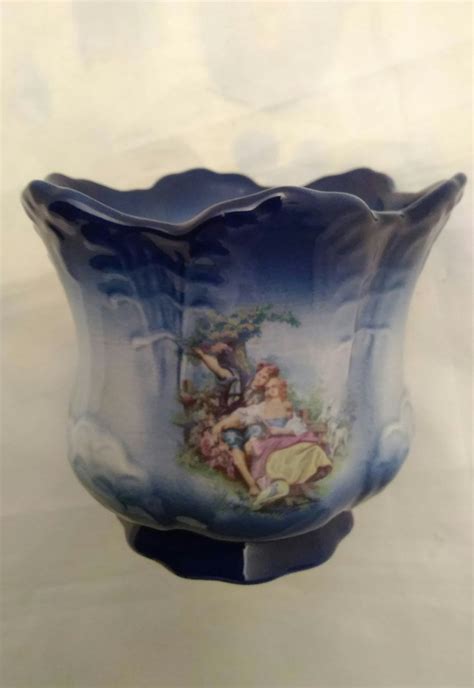 By K H Pottery Staffordshire England A Cobalt Blue Etsy
