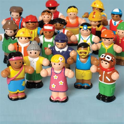 Plastic Colourful Small World Play Figures 22pcs Small World Small
