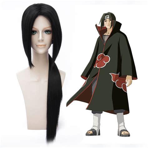 Naruto Uchiha Itachi 75cm Long Straight Synthetic Hair Wig Long