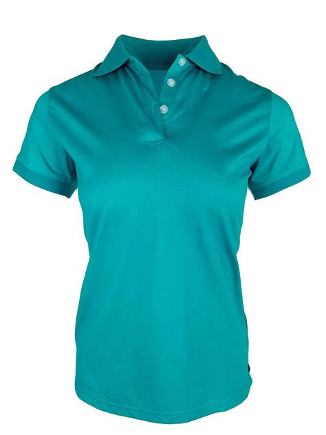 Womens All Occasion Mercerized Polo Turquoise Uniform Edit