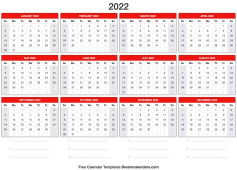 Printable 2022 Calendars Printable Calendar 2023