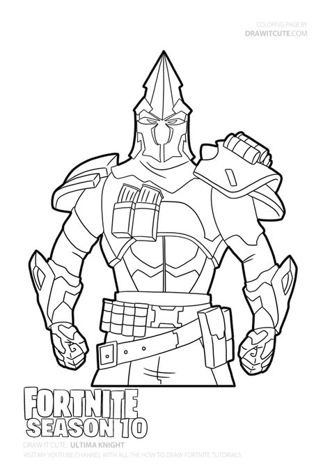Here are all of my colouring books for all ages, which include mandalas, patterns, abstract designs and cute characters. How to draw Ultima Knight | Fortnite season 10 - Draw it cute