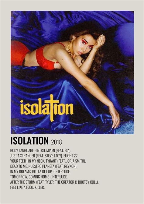 Isolation Kali Uchis Music Poster Artofit