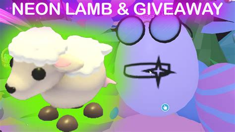 Neon Lamb Making Giveaway To Fans Adopt Me Live Youtube