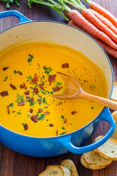 Creamy Carrot Soup Recipe Natashaskitchen Com