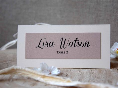 Simple Wedding Place Name Cards Elegant Simple Ivory Place Cards