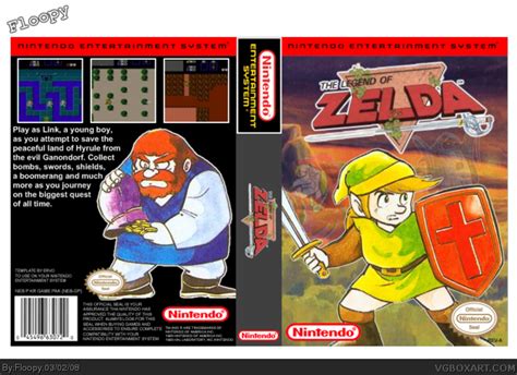 The Legend Of Zelda Nes Box Art Cover By Floopy