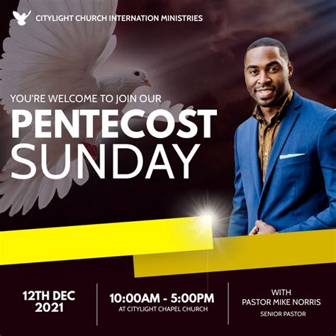 Pentecost Sunday Church Flyer Template Postermywall